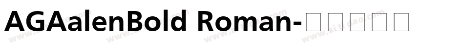 AGAalenBold Roman字体转换
